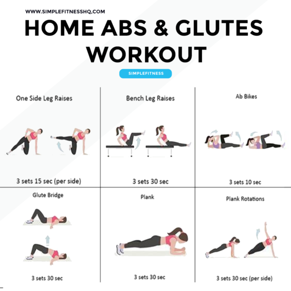 Home Abs & Booty Lower Body Workout For Women - Simplefitness